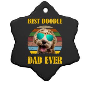 Best Doodle Dad Ever Ceramic Star Ornament