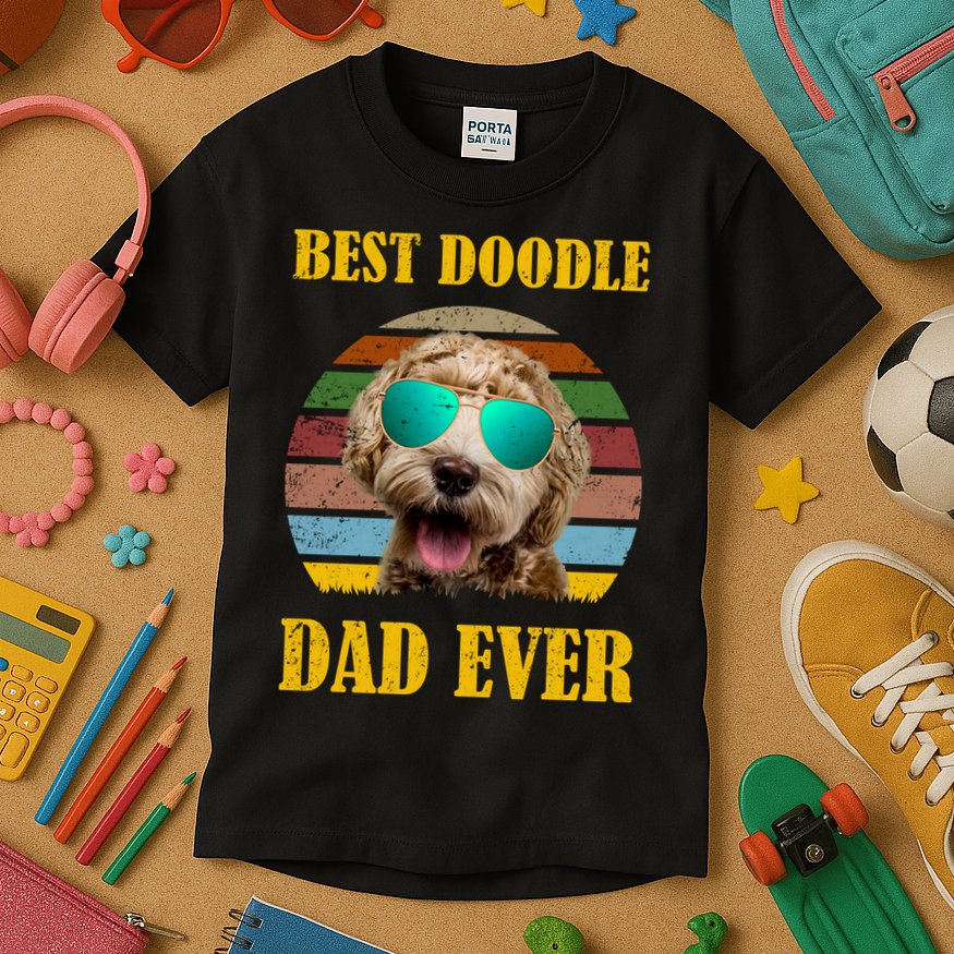 Best Doodle Dad Ever Kids T-Shirt