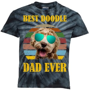 Best Doodle Dad Ever Kids Tie-Dye T-Shirt