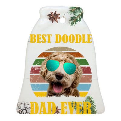 Best Doodle Dad Ever Ceramic Bell Ornament