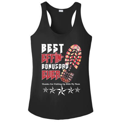 Best Effin Bonus Dad Ever Thanks For Putting With My Mom Ladies PosiCharge Competitor Racerback Tank