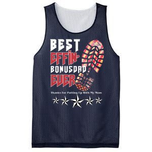 Best Effin Bonus Dad Ever Thanks For Putting With My Mom Mesh Reversible Basketball Jersey Tank