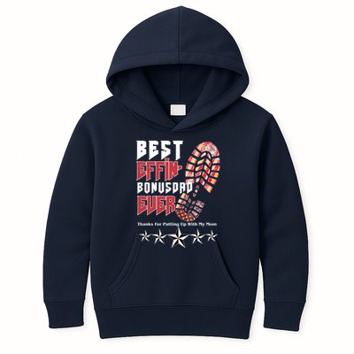 Best Effin Bonus Dad Ever Thanks For Putting With My Mom Kids Hoodie