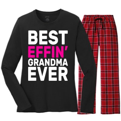 Best Effin Grandma Ever Women's Long Sleeve Flannel Pajama Set 