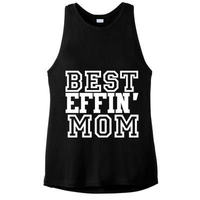 Best Effin Mom Ladies PosiCharge Tri-Blend Wicking Tank