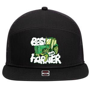 Best Farmer Ever 7 Panel Mesh Trucker Snapback Hat