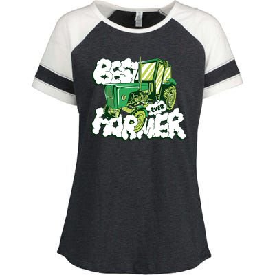 Best Farmer Ever Enza Ladies Jersey Colorblock Tee