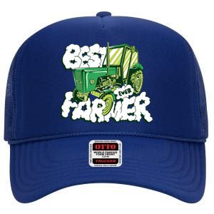 Best Farmer Ever High Crown Mesh Back Trucker Hat