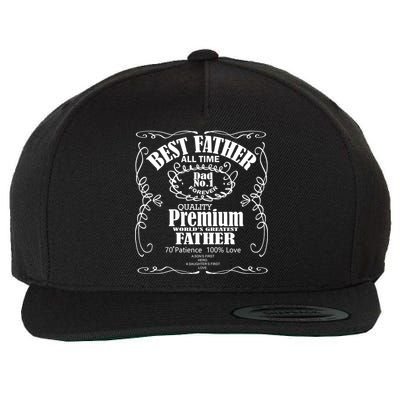 Best Father Off All Time Wool Snapback Cap