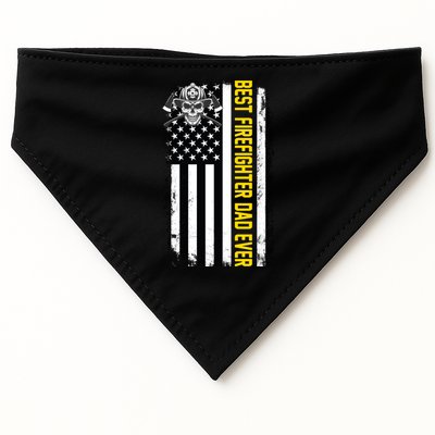 Best Firefighter Dad Ever Flag USA-Made Doggie Bandana