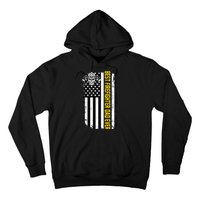 Best Firefighter Dad Ever Flag Hoodie