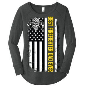 Best Firefighter Dad Ever Flag Women's Perfect Tri Tunic Long Sleeve Shirt