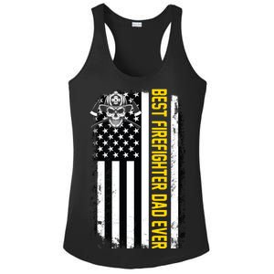 Best Firefighter Dad Ever Flag Ladies PosiCharge Competitor Racerback Tank