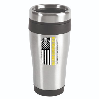 Best Firefighter Dad Ever Flag 16oz Travel Tumbler