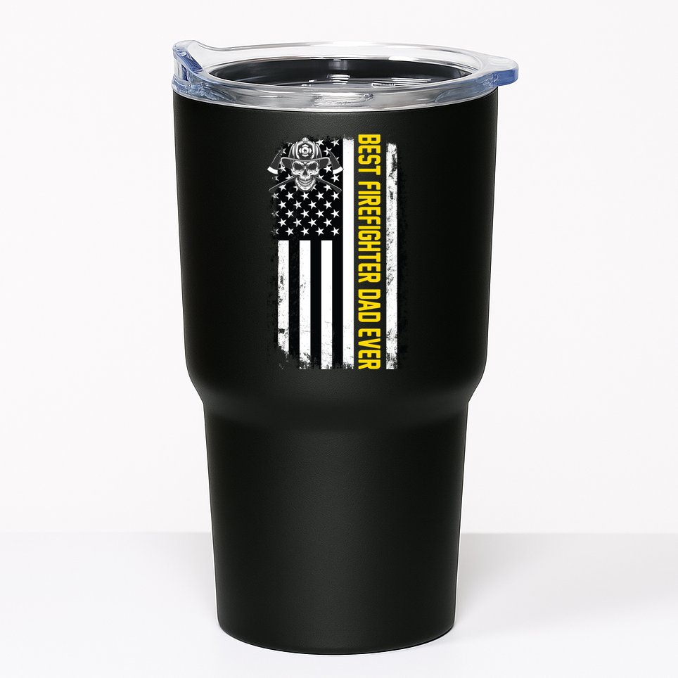 Best Firefighter Dad Ever Flag Tumbler