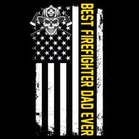 Best Firefighter Dad Ever Flag Youth Performance Sprint T-Shirt
