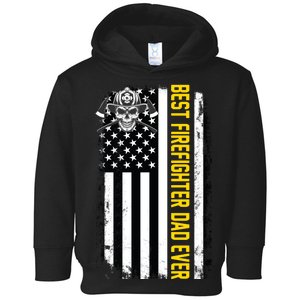 Best Firefighter Dad Ever Flag Toddler Hoodie