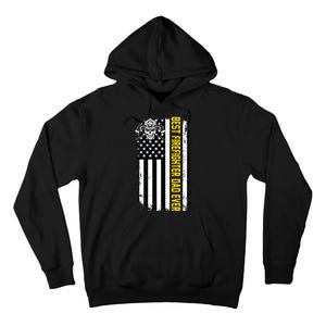 Best Firefighter Dad Ever Flag Tall Hoodie