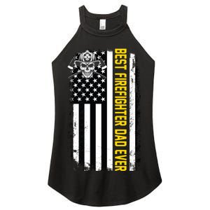 Best Firefighter Dad Ever Flag Women's Perfect Tri Rocker Tank