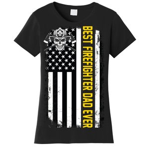 Best Firefighter Dad Ever Flag Women's T-Shirt