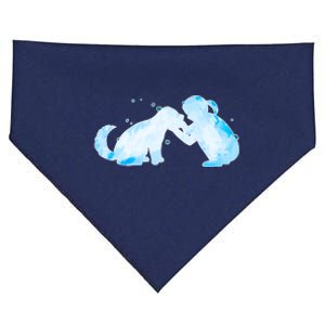 Best Friends Child With Dog USA-Made Doggie Bandana