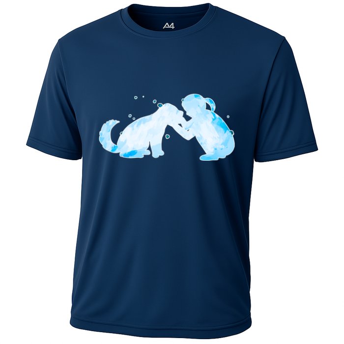 Best Friends Child With Dog Cooling Performance Crew T-Shirt