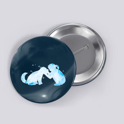 Best Friends Child With Dog Button