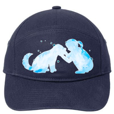 Best Friends Child With Dog 7-Panel Snapback Hat