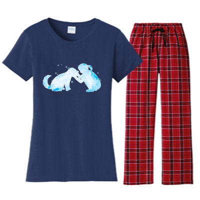 Best Friends Child With Dog Women's Flannel Pajama Set