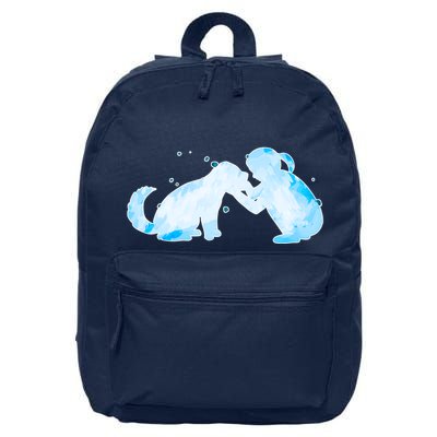 Best Friends Child With Dog 16 in Basic Backpack