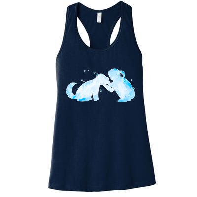 Best Friends Child With Dog Women's Racerback Tank