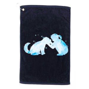 Best Friends Child With Dog Platinum Collection Golf Towel