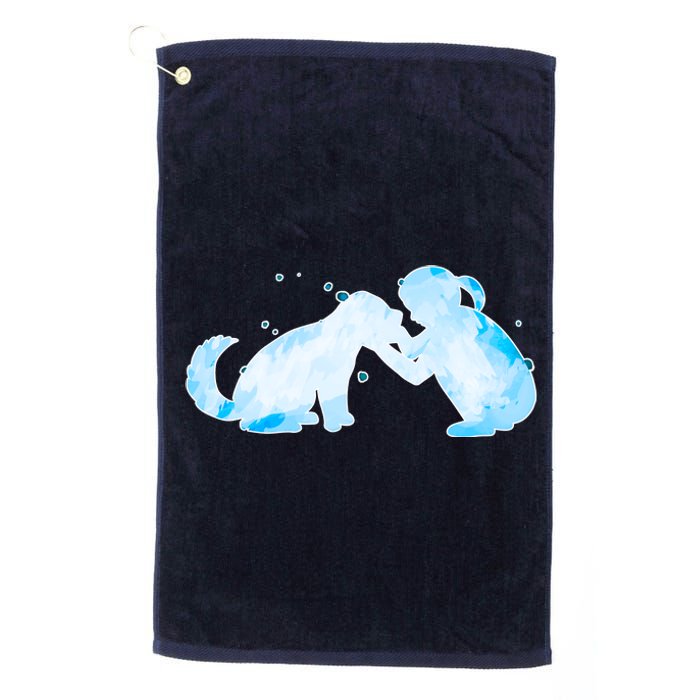 Best Friends Child With Dog Platinum Collection Golf Towel