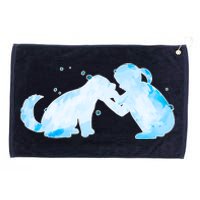 Best Friends Child With Dog Grommeted Golf Towel