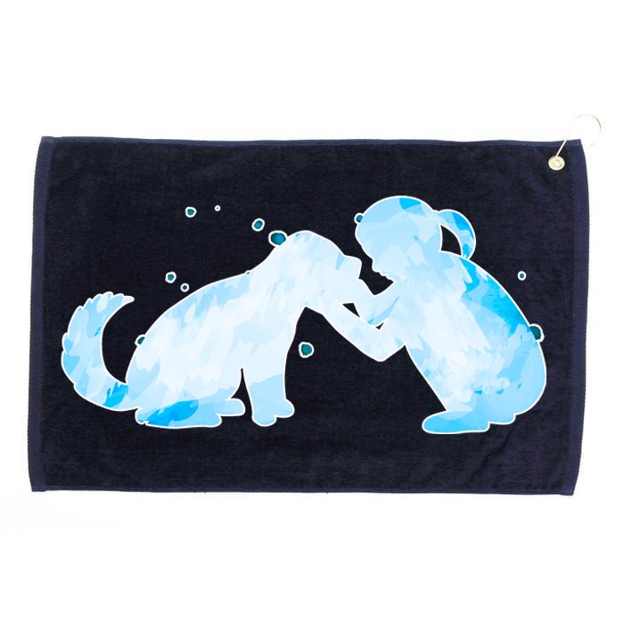 Best Friends Child With Dog Grommeted Golf Towel