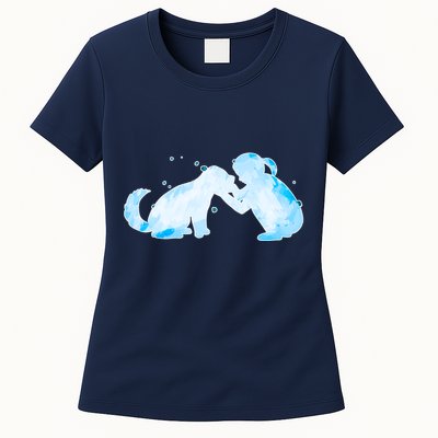Best Friends Child With Dog Womens T-Shirt
