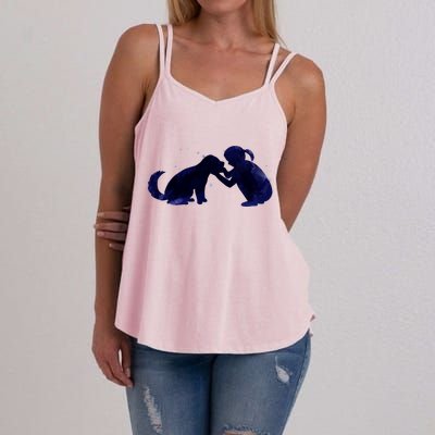 Best Friends Child With Dog Women's Strappy Tank