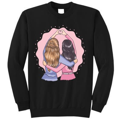 Best Friends Heart Sweatshirt