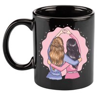 Best Friends Heart 11oz C Handle Ceramic Mug