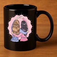 Best Friends Heart 11oz C Handle Ceramic Mug