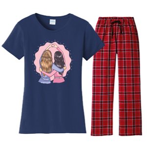 Best Friends Heart Women's Flannel Pajama Set