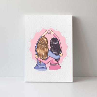 Best Friends Heart Canvas