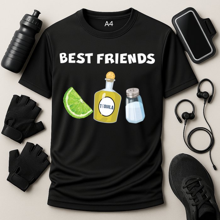 Best Friends Lime Tequila Salt Cooling Performance Crew T-Shirt