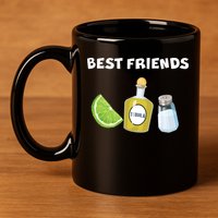 Best Friends Lime Tequila Salt 11oz C Handle Ceramic Mug