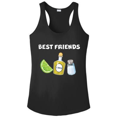 Best Friends Lime Tequila Salt Ladies PosiCharge Competitor Racerback Tank
