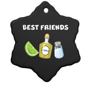 Best Friends Lime Tequila Salt Ceramic Star Ornament