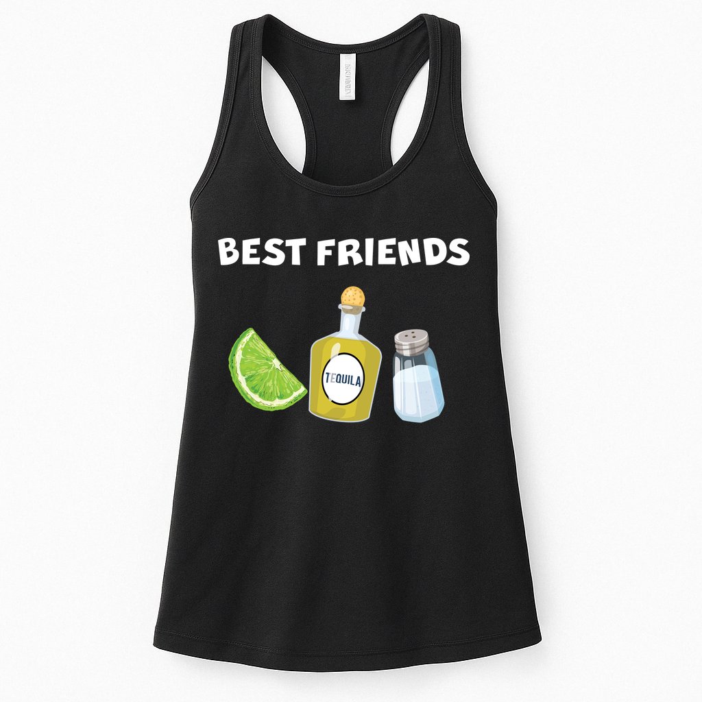 Best Friends Lime Tequila Salt Womens Tank Top