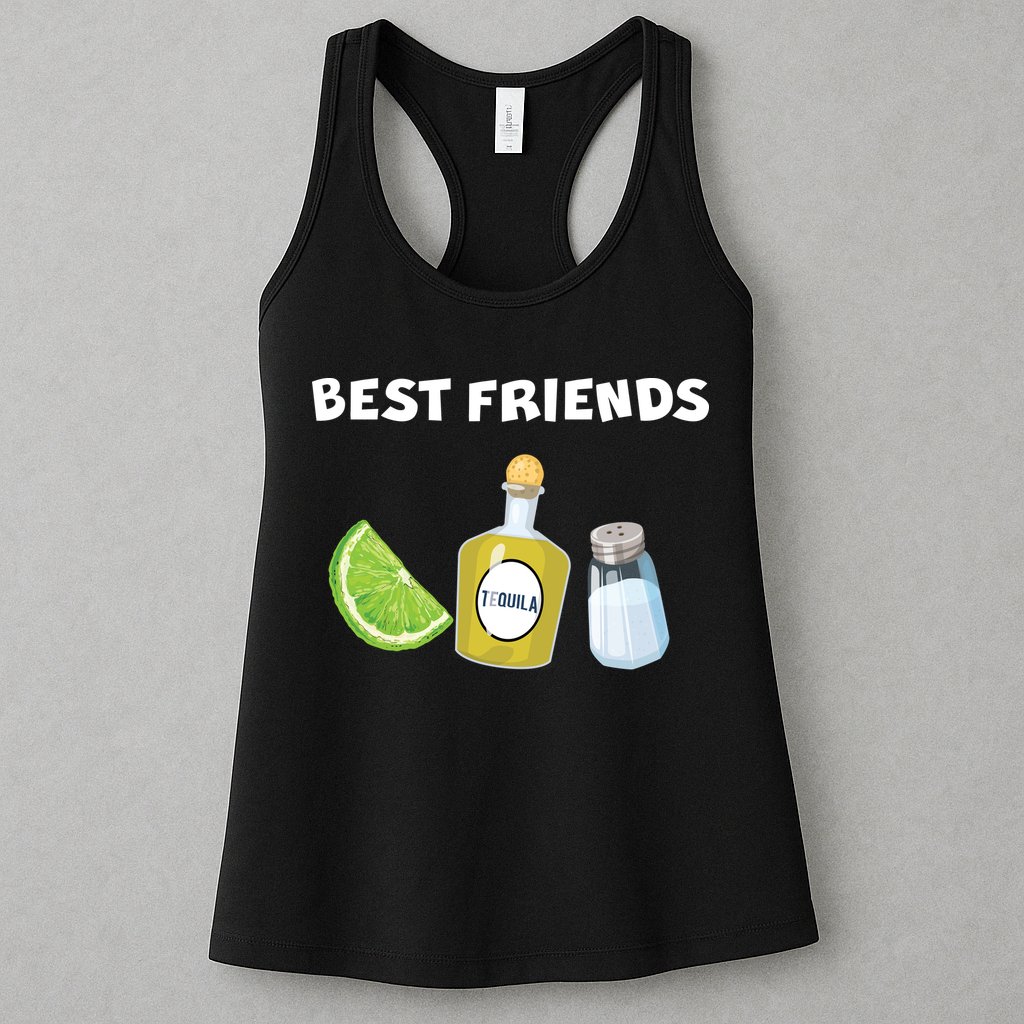 Best Friends Lime Tequila Salt Womens Tank Top