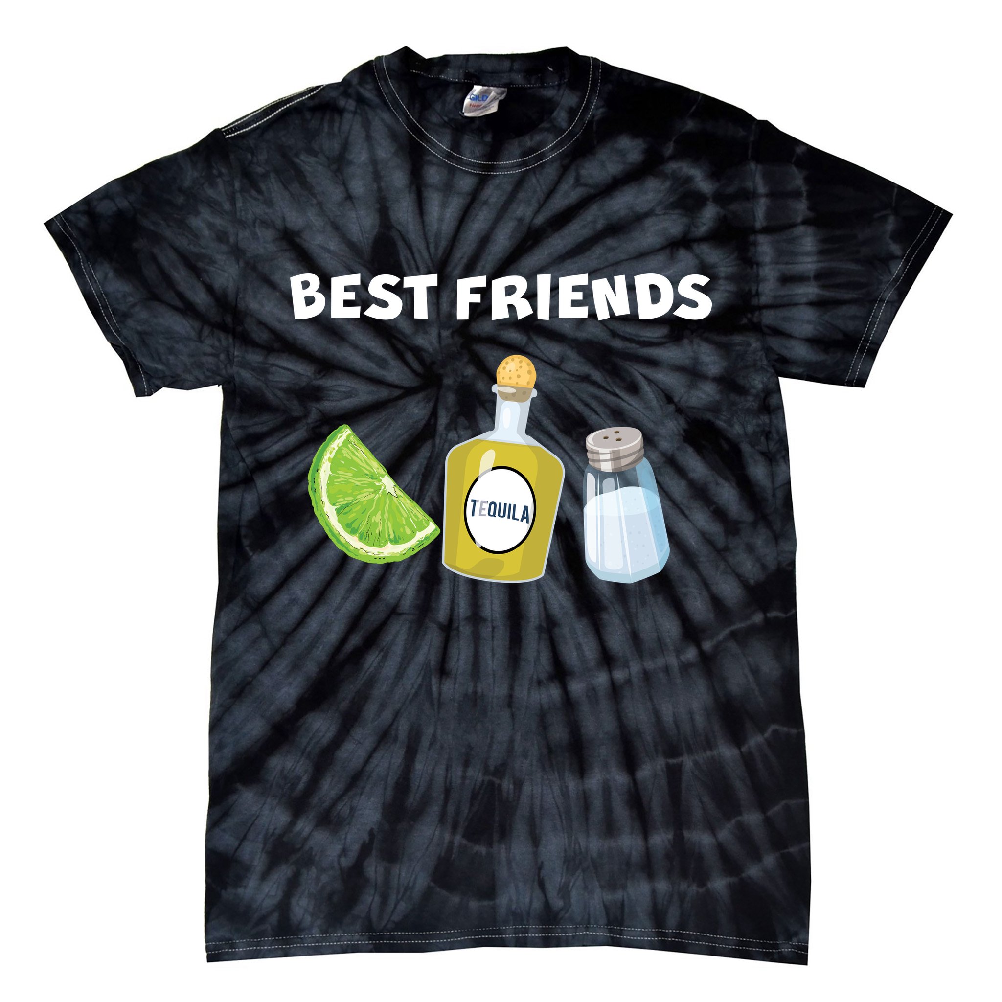 Best Friends Lime Tequila Salt Tie-Dye T-Shirt