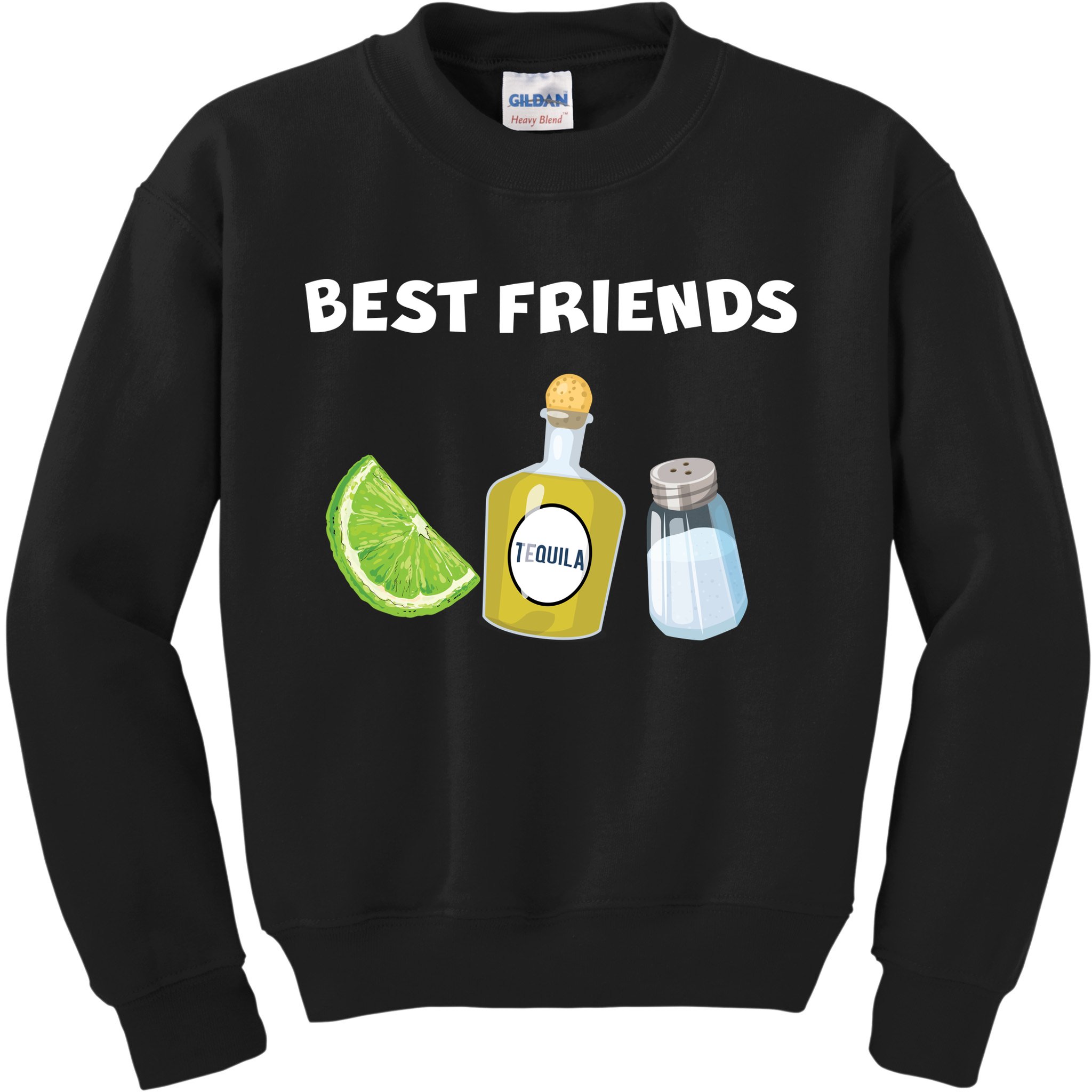 Best Friends Lime Tequila Salt Kids Sweatshirt